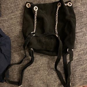Urban outfitters faux suede chain backpack